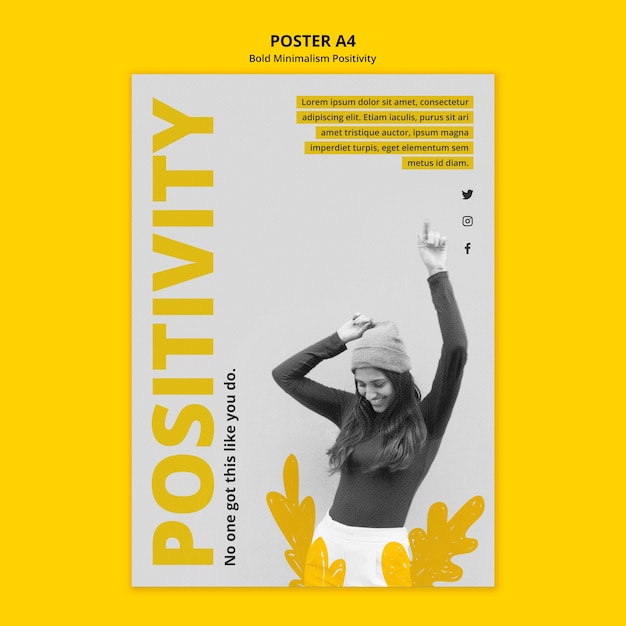 Free PSD poster template for positivism