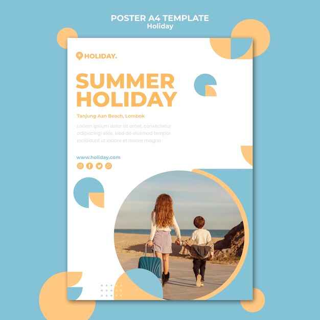 Poster template for summer holiday