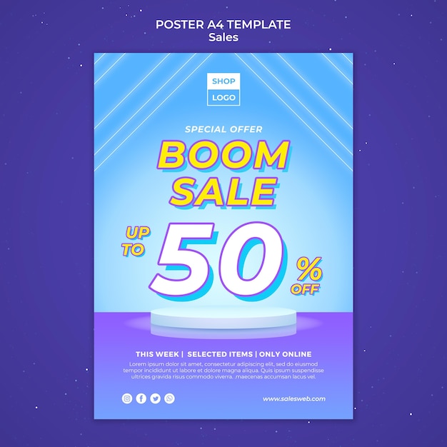 Poster template for super sale