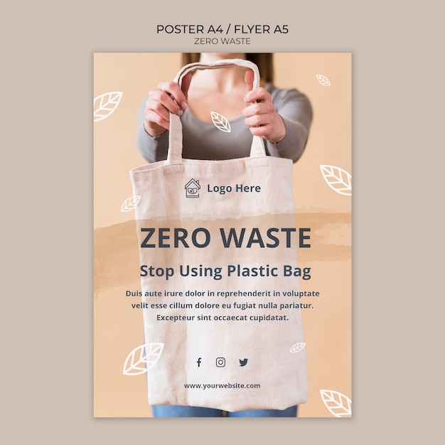 Poster template with zero waste