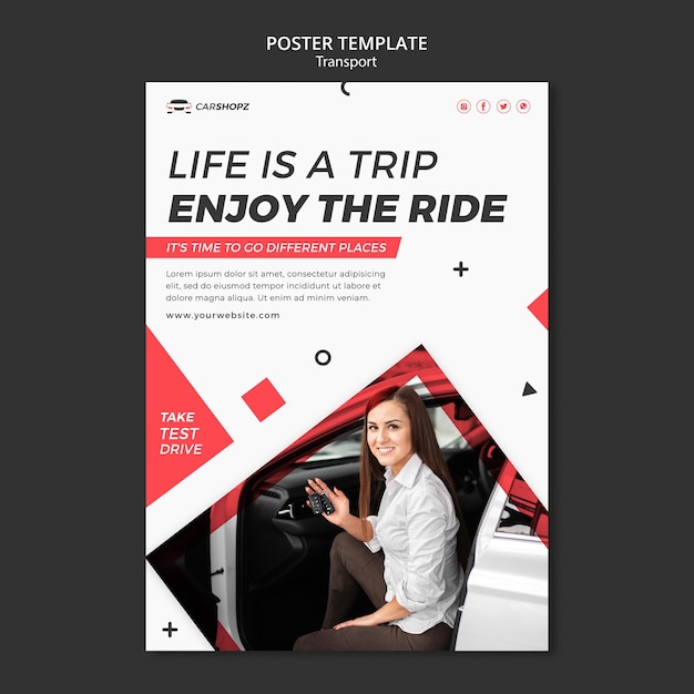 Poster transport template design