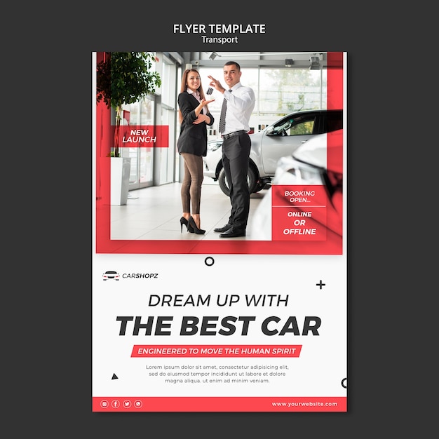 Free PSD poster transport template design