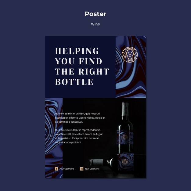 Poster for wine business