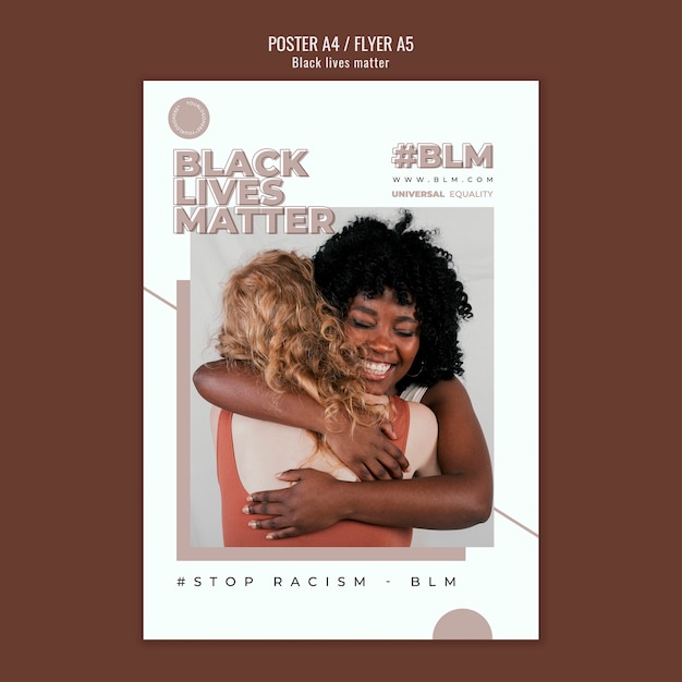 Free PSD poster with black lives matter