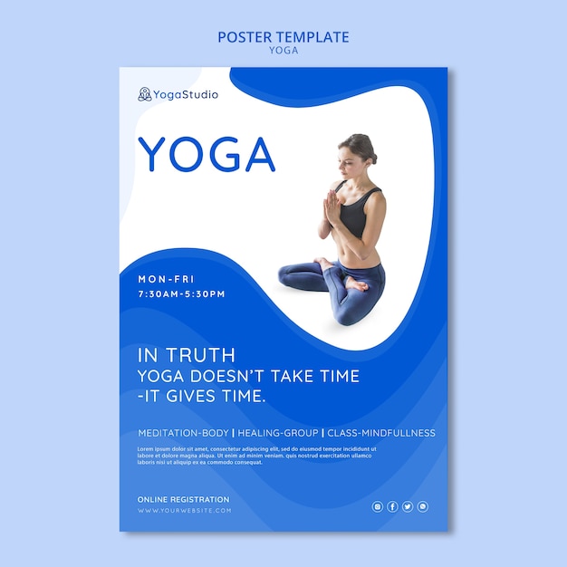 Poster for yoga fitness