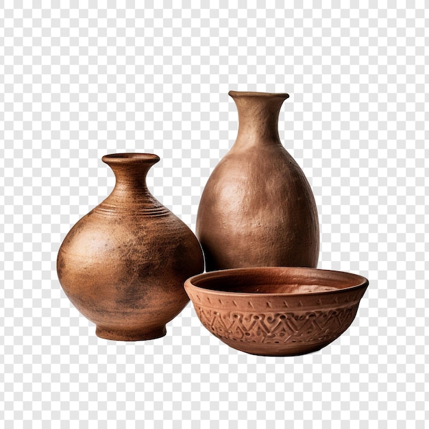 Free PSD pottery and ceramics craft isolated on transparent background