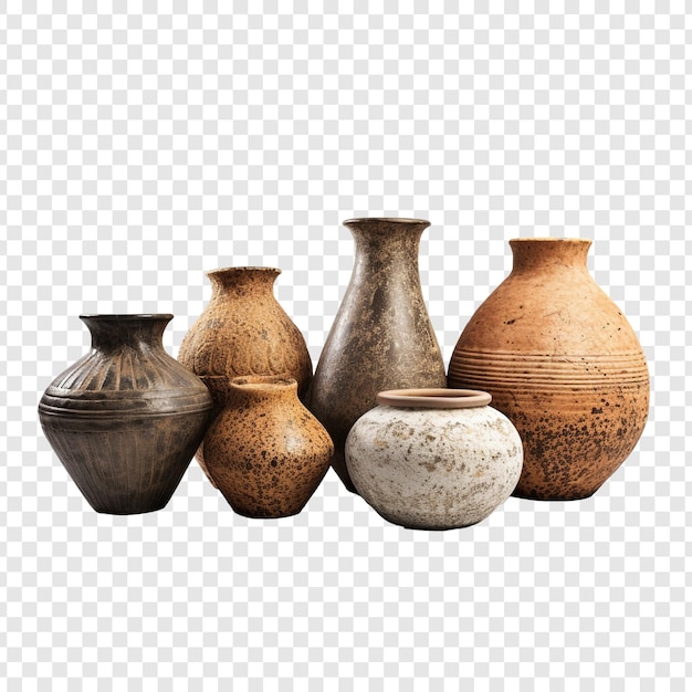 Pottery and ceramics craft isolated on transparent background