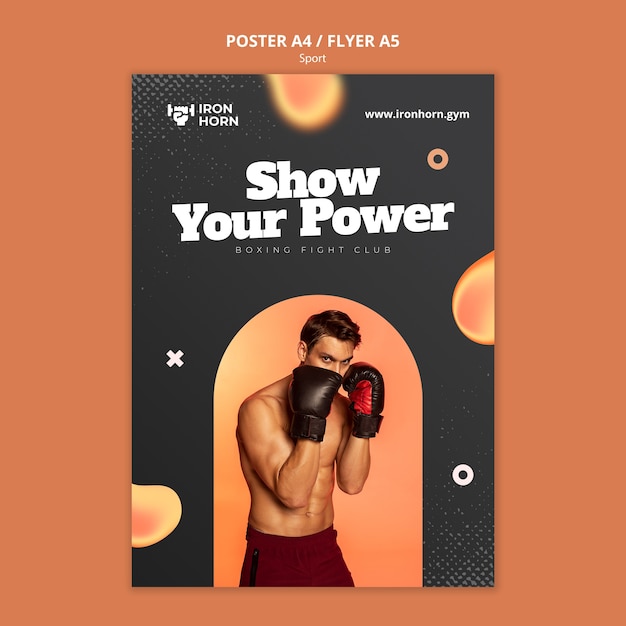 Free PSD power and strength flyer template