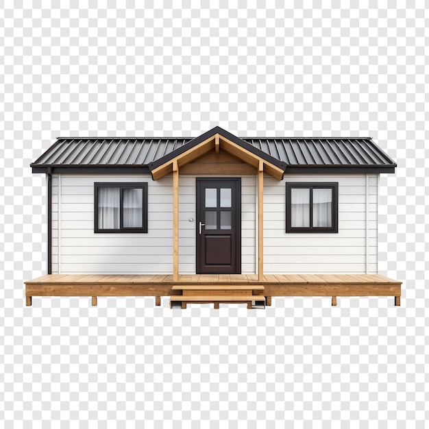 Prefabricated house isolated on transparent background