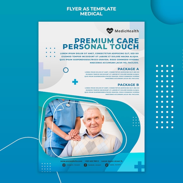 Premium care flyer template