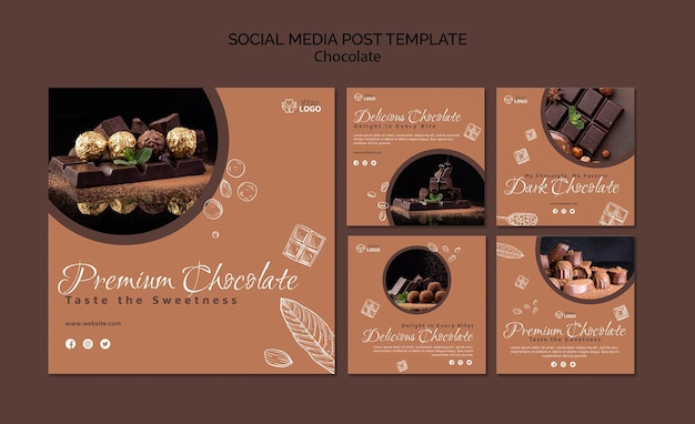 Premium chocolate social media post