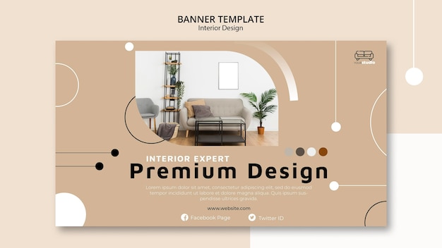 Free PSD premium interior design banner template