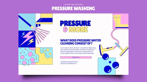 Pressure washing service landing page