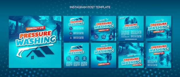 Free PSD pressure washing template design