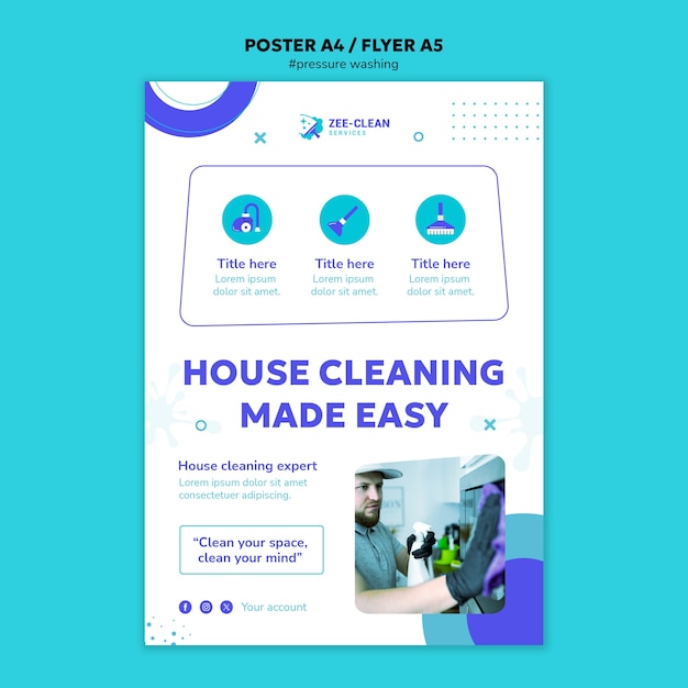 Free PSD pressure washing template design