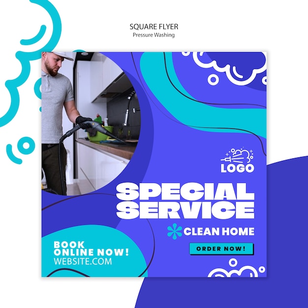 Free PSD pressure washing template design