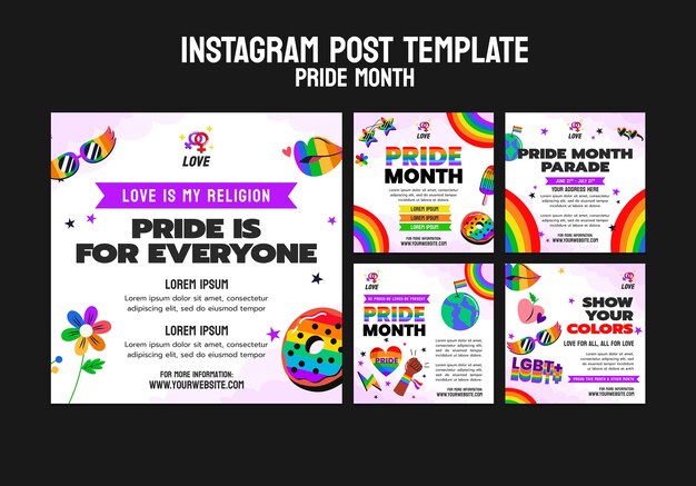 Pride month celebration instagram posts