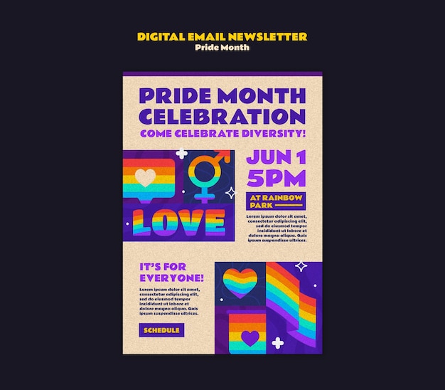 Free PSD pride month celebration template