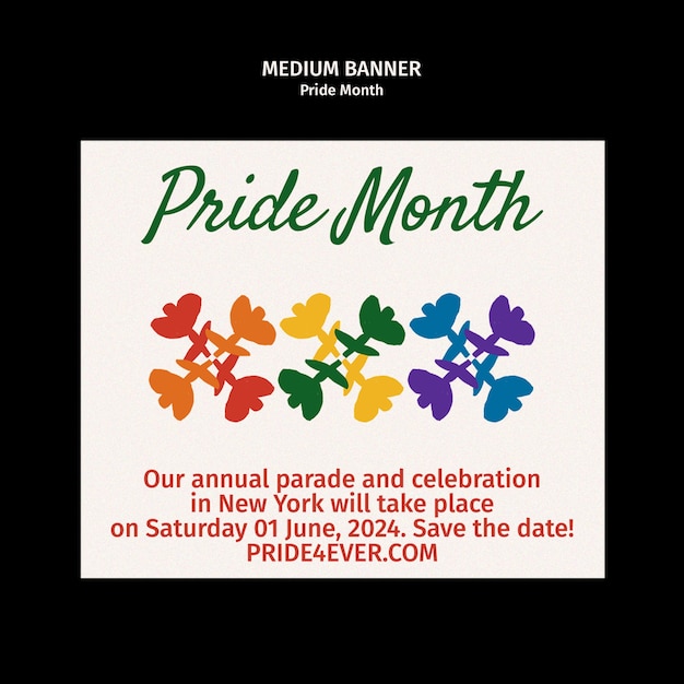 Free PSD pride month  celebration template