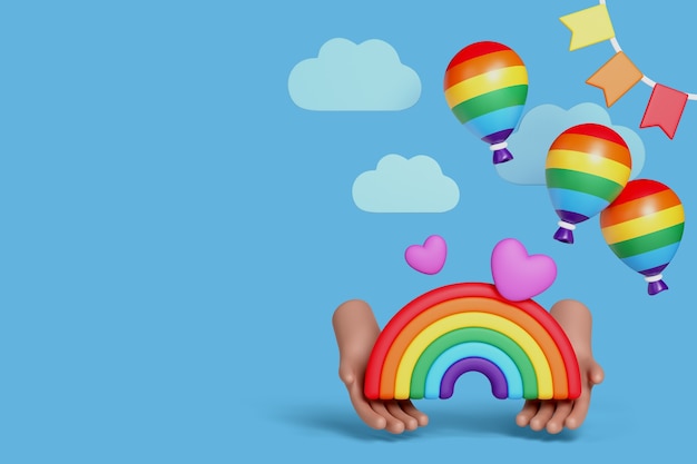 Free PSD pride month sales background