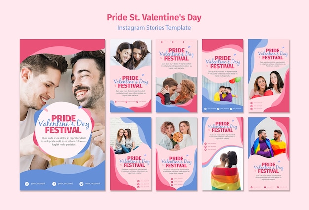 Pride st. valentine's day festival instagram stories