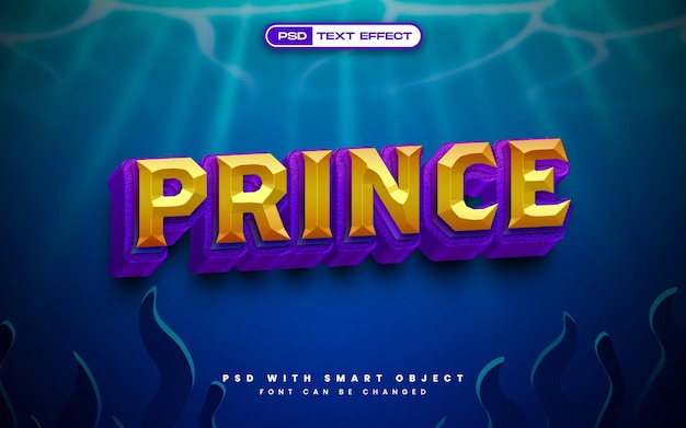 Free PSD prince text effect