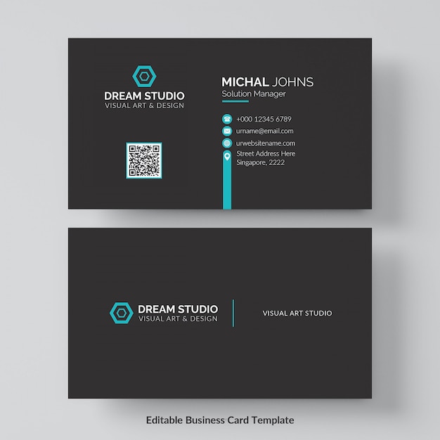 Professional business card mockup