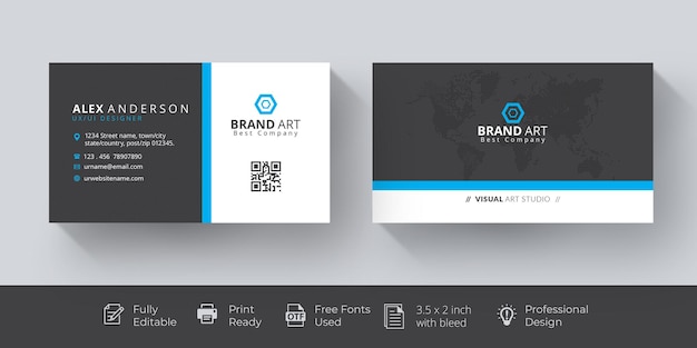 Free PSD professional business card mockup