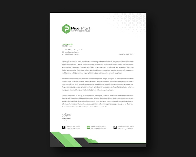 professional creative letterhead template design