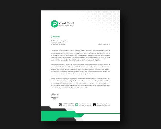 professional creative letterhead template design