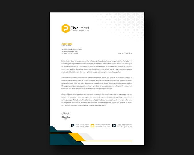 professional creative letterhead template design