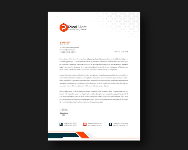 professional creative letterhead template design