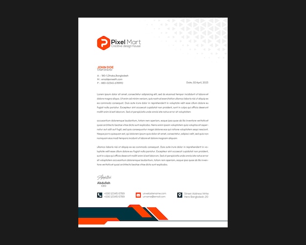 professional creative letterhead template design