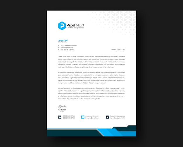 professional creative letterhead template design