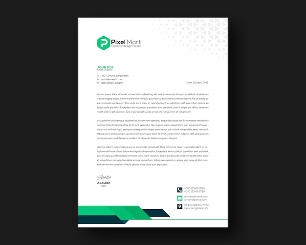 professional creative letterhead template design