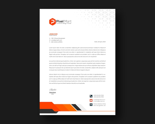 professional creative letterhead template design