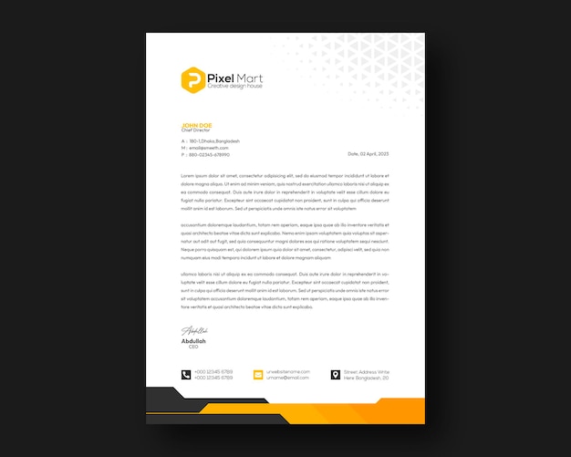 professional creative letterhead template design