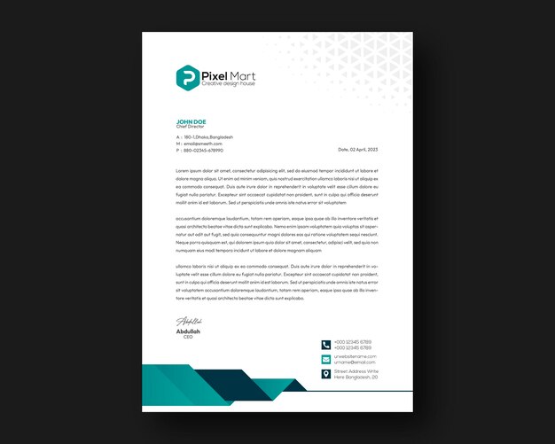 professional creative letterhead template design