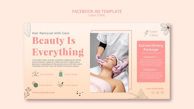 Professional laser clinic facebook template