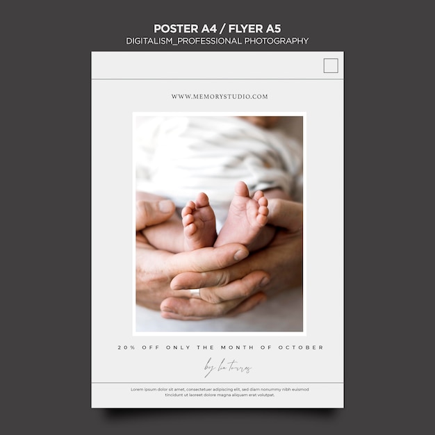 Free PSD professional photography poster template