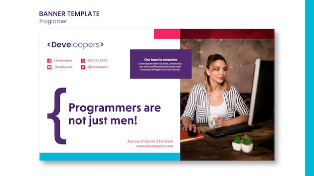 Free PSD programmer ad template banner