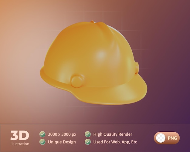 Project tools 3d Illustration hat