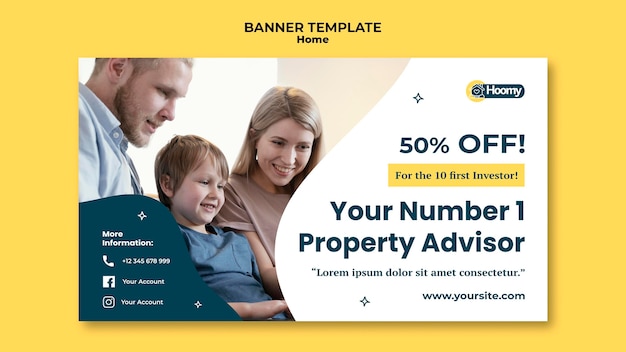 Free PSD property advisor banner template