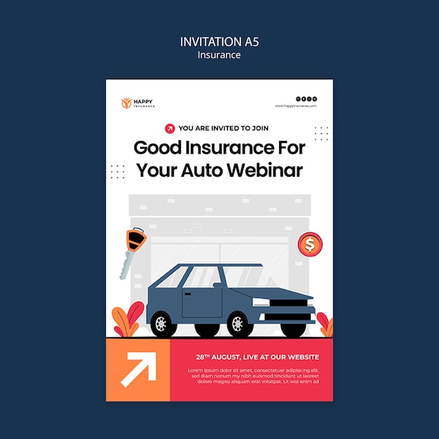 Free PSD property insurance service template