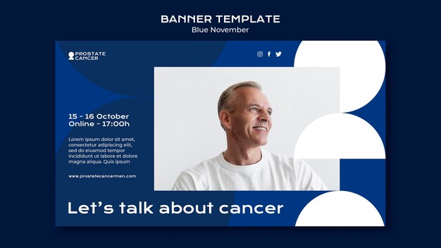 Prostate cancer awareness banner template