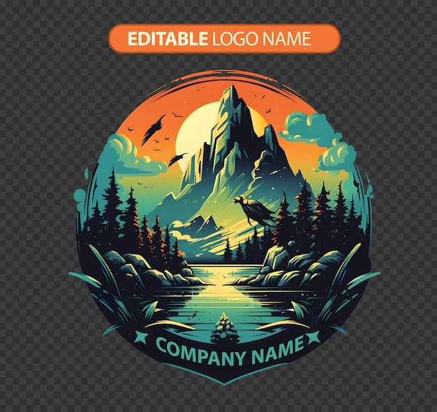 Free PSD psd adventure logo