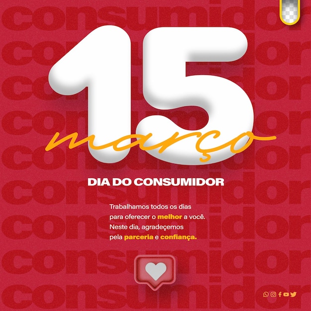 Free PSD psd banner consumer day customer promotions and offers from brazilnsumidor brasil