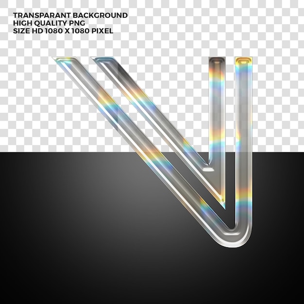 Free PSD psd transparant prismatic alphabet letter