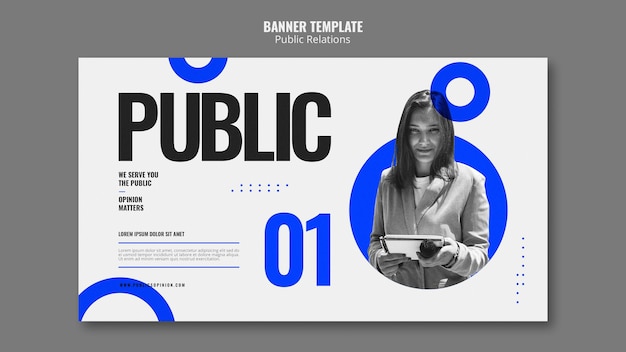 Free PSD public relations banner template