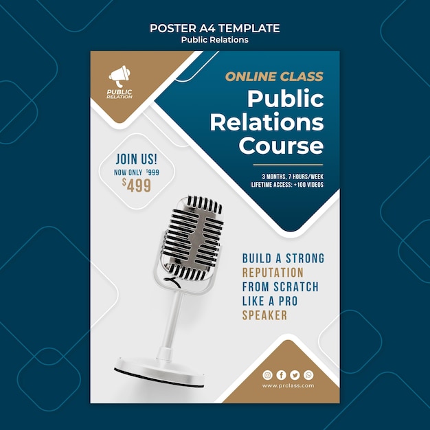 Free PSD public relations print template